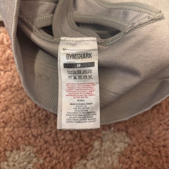 Gymshark Adapt Animal Seamless Sports Bra Womens Medium Gray High-Neck Crossover - Picture 3 of 7